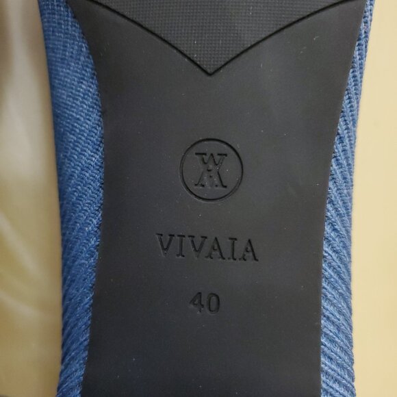 Vivaia Melody Square-Toe Chunky Heels in Denim Blue Size 9 - Picture 9 of 10